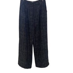 The Native One NWT wide leg adrielle tweed dress pants black medium